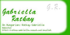 gabriella ratkay business card